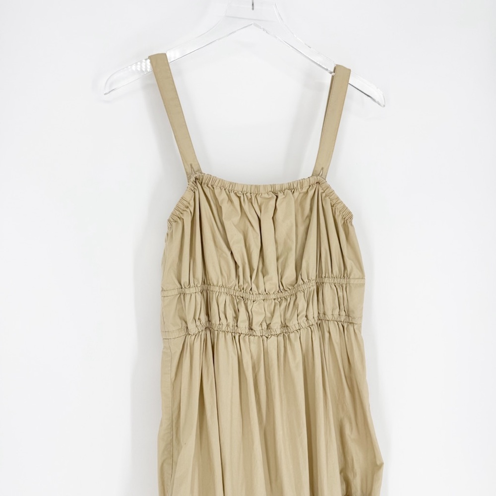 J.Crew Tiered Convertible Strap‎ Midi Dress XL Tan - Picture 5 of 7